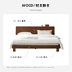 Original massives Holzbett Eiche nordisch moderne einfache multifunktionale Schlafzimmer Doppelbett 1,5 x 2 m großes Bett Hochkörperbett L701g