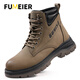 Fumeier Labour Protection Shoes Men's High Top Anti-Slip Anti-Wear-Resistant Steel Box Anti-Smash Anti-Puncture Light Work Safety Function Shoes F063 41