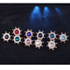 Jack Viney European and American Rudder Neck Pin Brooch Shirch Shirt Colding Bouthing Clip Retro Retro Crystal Pin Trend Une paire d'anniversaire K LW Royal Blue Diamond