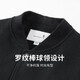 与狼共舞内里夹棉羊毛呢夹克男2024秋冬男士外套衣服金丝刺绣棒球服男13E 黑色-1372 2XL (185)