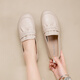 
Kanglibi genuine leather soft sole mother shoes single shoes middle-aged and old comfortable and not tired leather shoes middle-aged and old young and non-slip women's shoes spring and autumn style 671 single shoes off white super soft mother shoes 38