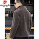 Pearcardan Mardy Brand Velvet Velvet Jacket для мужчин осенью и зимой 2025 г. Новое бархатное пальто для овец для мужчин в средней длине мужской одежды коричневая 3xl [170-180jin [Jin равняется 0,5 кг]]]