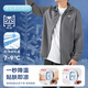 
Li Ning sunscreen men's windbreaker jacket 2024 summer new ice silk sunscreen skin jacket breathable casual sports top gray [ice silk sunscreen-UFP50+] XL