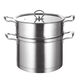 Billion Bear extra thick 316 stainless steel steamer gas stove double-layer soup pot household food-grade electric steamer stew and steam all-in-one double-layer soup steamer steel handle 28cm