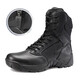 DRUNROCKS tactical boots outdoor anti-slip anti-wear-resistant Jun Locke tactical boots comfortable breathable side zipper quick take off D14099 black 42