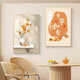Chengzai New Chinese Restaurant Decorative Painting Persimmon Painting Dining Room Hall Hanging Painting Two-Link Japanese Kitchen Dining Table Background Wall Mural JD15937 40*60/40*60 Crystal Picture Ps Gold Frame