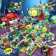 Building blocks and plants vs. zombies full set of farm maze combat assembled children's toy gifts Crazy backyard simple version 687