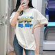 
Adidas Clover Short Sleeve T-shirt Women's Summer Sportswear Printed Round Neck Half Sleeve Shirt Loose Casual Top IW6296 White S