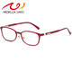 Gafas de lectura roja al atardecer para mujeres Ligeras anti-Blue Fashionable Ultra Light Alta definición Gran Marco Elegante Gafas Ax5321 300 grados