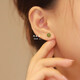 Xiangwan ear piercing, retro jade, antique silver earrings, women's fashion jewelry, earrings, female earrings, birthday gift for girlfriend, earrings 6mm