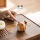 Sanxun Lucky Cat Tea Pet Zisha Boutique Kung Fu Tea Set Handmade Tea Play Keepable Accessories Tea Tray High-end Small Ornaments Lucky Cat Tea Pet_Zisha