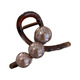 Zuoou Pearl Clip Women's Medium Size Back Head Hair Shark Clip Small Hair Clip 2025 New High-end Hair Accessories Coffee Pearl Translucent Black Bottom Clip About 8cm