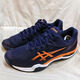 ASICS' new badminton shoes Men's and women's Apocalypse COURT CONTROL FF3 Super Cushioning Protection 1071A087-403 Dark Blue Orange 45 (285mm) Please size up for wide and fat feet