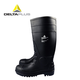 Delta 301407 Bottes d'eau de sécurité élevées PVC PVC Anti-slip imperméable, anti-smash, anti-puncture, résistant à l'huile, acide-alcali-résistant, résistant à la corrosion, anti-statique Boots de pluie noire 41