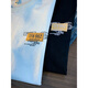 Qianji (QIANJI) 2024 summer new short-sleeved T-shirt men's trendy printed T-shirt round neck versatile sweat-absorbing and breathable men's clothes white [JSW9906#] L suitable for weight 100-110Jin [Jin equals 0.5 kg] wear