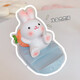Zhenxi rabbit mobile phone holder ornaments of the Year of the Rabbit mascot small ornaments cute creative living room desktop decoration birthday gift little rabbit mobile phone holder ornaments [carrot]