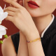 
Liufu Jewelry Fuman Heirloom Series Four Gold Fu Brand Copper Coin Gold Bracelet Bracelet Priced G21TBGB0024 7.31 grams (including labor cost 1,389 yuan)