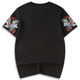 
Denon supreme short-sleeved embroidered T-shirt for men and women in summer Chinese style double dragon playing with pearls pure cotton loose large size national trend couple T-shirt T691 black L size (recommended 116-136Jin [Jin equals 0.5 kg])