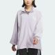 
Adidas Clover Jacket Women's Spring 2025 New Loose Casual Sportswear Stand Collar Woven Windproof Jacket JI9767 Purple M