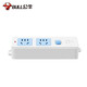 Tull Wireless Plug-in Baja de enchufe de caja eléctrica débil sin alambre Terminal de terminal extraíble caja de cables de cable de cable multimedia Placa de enchufe con puerta de protección contra el shock GN-412K [2 enchufe con interruptor]