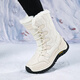 Toutes les bottes de neige Zhoulang pour les femmes en hiver neuf plus enleceau épaissis de coton chauds et chauds nord-est imperméables et les chaussures extérieures antidérapantes de randonnée pour femmes beige plus polaire 37 (235 mm)