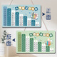 Tableau de formule de multiplication KEBA, grands caractères, table de formule de multiplication double face et division, addition et soustraire, table d'ornement double face, table de formule d'ornement, 25