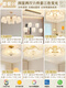XMSJ Cream Style Light Luxury Living Room Master Light Bedroom Light French Feather Crystal Restaurant Creative Lamp 2024 New Chandelier Light Source Ra9710 Head Offline Voice