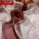 Shanghai Story Silk Scarf Women's Gauze 100% Mulberry Silk Scarf Shawl Gift Box Teacher's Day Gift Birthday Flower Shadow Brown