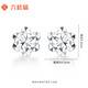 Liuguifu Jewelry Platinum Earrings Women's PT950 Ear Stick Ear Needles Flower Imitation Diamond Platinum Earrings Birthday Gift 0.90g