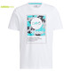 Adidas Neot Shirt Men's 2023 Été Nouvelle vêtements de sport tricotés confortables respirants rond cours à manches courtes HC9711 White L