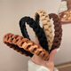 Xiang Wan Hairband Headband Simple Non-slip Face Wash Hairpin Hairband Women's Headwear High Head Versatile Hairband Hair Accessory Brown Color