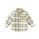 DAVE&BELLA velvet boys' shirts, fashionable children's tops, children's clothes, baby boy's shirts, autumn and winter new children's clothing, gray green, in stock, 120 cm (recommended height 110-120cm)