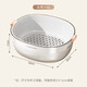 Best helper drain basket for washing vegetables blue double layer washing fruit basket home kitchen draining artifact large double layer large capacity can be soaked