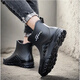 [Thickened sole] Short tube rain boots for men's fashion water boots for men, anti-slip, waterproof, oil-resistant, wear-resistant, low-top outdoor hotel kitchen rubber shoes for short tube rain boots for black kitchen anti-slip [Size 41]