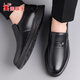 Spider King Men's Shoes Genuine Cowhide Soft Sole Casual Leather Shoes Non-Slip Breathable Middle-aged and Elderly Dad Shoes Fashionable Versatile Business Formal Shoes Z9106 Black Single Layer First Layer Cowhide 42 (260mm) Standard Leather Shoe Size