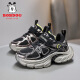 
Babudou (BOBDOG) children's shoes mesh breathable boys' sneakers 2025 spring new leather running shoes children's shoes boys' dad shoes black yellow (leather) XT-K674 size 31 (inner length 19.5 cm)