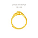 Chow Tai Fook Large Version Golden Heart Ring (labor cost 180) about 3.90g EOF1600