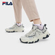 FILA official men's shoes dad shoes sneakers new cat claw shoes 5th generation retro casual shoes silver green/high profile gray-SH 42