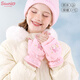 Hello Kitty儿童手套冬滑雪防水保暖女孩学生库洛米女童宝宝半指户外玩雪防风 大耳狗蓝色 C3878 建议适合7-10岁