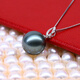 Fat Donglai quality Tahitian black pearl pendant mother-of-pearl necklace single clavicle necklace 8mm-9mm black