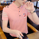 Woodpecker Coton Polon Polo Shirt Men's Men's Summer New Slim Brand Malf Half Mancheve Summer Men's Short à manches LED Half à manches Haut T8816 Black XXL