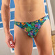 Hom Hom French Men's Sexy Thongs Medium Low Wist Ice Seda Cool Texture sin traza Combustible Combustible Boy Underwear T-Back Orange Print s