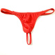 Men's super sexy underwear exposed hips men's thongs thin trousers elastic tight low waist thin belt T-trousers U convex bag sexy underwear alternative sexy SM erotic blue XXL