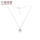 Lukfook Jewelry Platinum 950 small rolled edge platinum necklace set chain gift price G07TBPN0008A 3.62 grams (including labor cost 666 yuan)