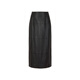 Weniger [Seiko-Serie] Spring Simple High-End-Pendelpendelstil PU Leder gerade Schlitzrock 2O2D12250 011/Carbon Black XS