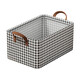 Xunliba Clothes Storage Box Home Foldable Fabric Organizing Box Wardrobe Clothing Large Capacity Storage Box Dormitory Storage Box Steel Frame Upgraded Houndstooth Storage Box Extra Large 47*28*20