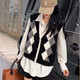 Pincai retro knitted vest women's sweater versatile vest vest vest small V-neck PW27ZQ3
