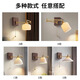 Zhong Shuai Japanese retro style folding wall lamp bedroom bedside designer all copper living room creative pull rope switch retractable lamp A model all copper + ceramic warm light