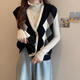 Pincai retro knitted vest women's sweater versatile vest vest vest small V-neck PW27ZQ3