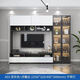 Mekejie XP Gabinete de TV Integrado Back Gabinet High Gabinet Sala de estar Estilo de vinos con puerta de vidrio A02 Longitud 2575*32/40*200